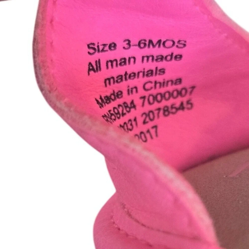 Children's Place Baby Girl Sandals Shoes Rainbow Braided Gladiator Pink 3-6 Mo